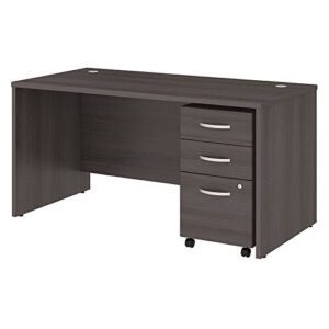 bush business furniture stc014sg desk and file, 60w x 30d, storm gray