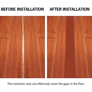 19.7Ft PVC Door Bar Floor Edge Trim, Gray Self Adhesive Transition Profile Floor Cover Strips Laminate Threshold Flat Divider Strip(19.7Ft x 1.57 Inch Floor Strip)