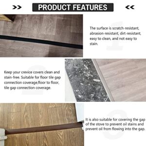 19.7Ft PVC Door Bar Floor Edge Trim, Gray Self Adhesive Transition Profile Floor Cover Strips Laminate Threshold Flat Divider Strip(19.7Ft x 1.57 Inch Floor Strip)