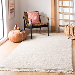 safavieh casablanca collection 10′ x 14′ beige csb529b hand-knotted premium wool tassel fringe living room dining bedroom area rug