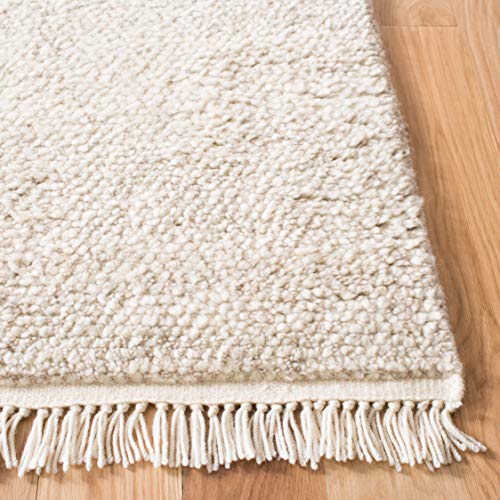 SAFAVIEH Casablanca Collection 10' x 14' Beige CSB529B Hand-Knotted Premium Wool Tassel Fringe Living Room Dining Bedroom Area Rug