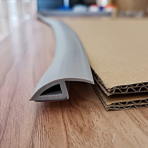 ZEYUE 6.56ft Ramp Interior Threshold Door Straight Transition Strip Trim,Overlap Reducer Molding,Overlap Edging for Laminate Floor Mat Carpet and Vinyl Tile,for use with 3/8" Thick Material Grey