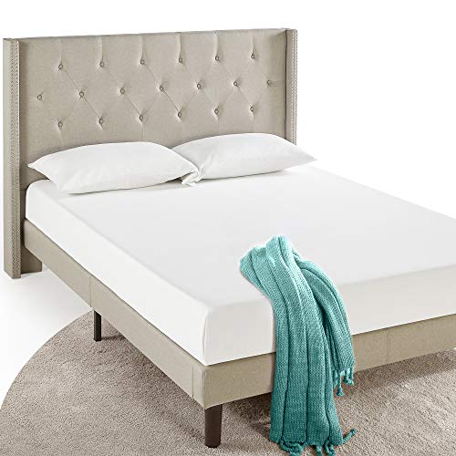 ZINUS Annette Upholstered Platform Bed Frame / Mattress Foundation / Wood Slat Support / No Box Spring Needed / Easy Assembly, Full