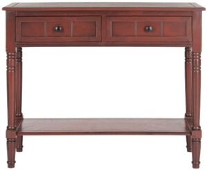 safavieh american homes collection samantha red 2-drawer console table