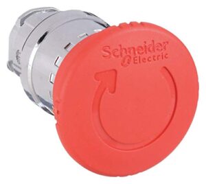 schneider electric metal push button operator, type of operator: 40mm mushroom head, size: 22mm, action: maintained pus