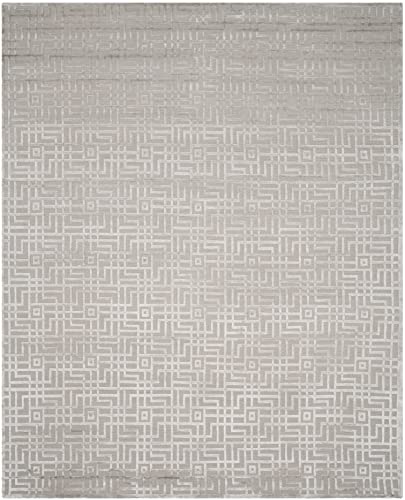 Safavieh Tibetan Collection 8' x 10' Grey TB426D Hand-Knotted Wool & Viscose Living Room Dining Bedroom Area Rug
