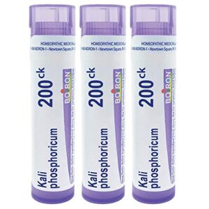 boiron kali phosphoricum 200ck homeopathic medicine for tension headaches – pack of 3 (240 pellets)