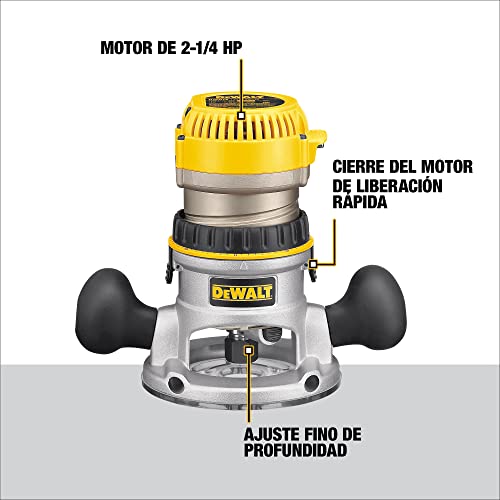 DEWALT Router, Fixed Base, Variable Speed, 2-1/4 HP (DW618) , Yellow