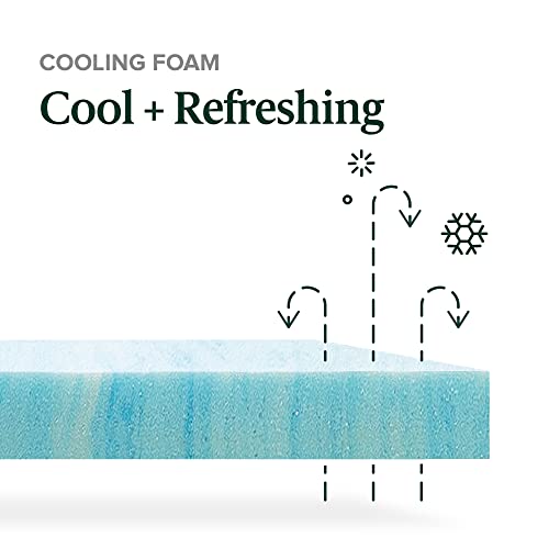 ZINUS 14 Inch Green Tea Cooling Gel Memory Foam Hybrid Mattress / Pocket Innersprings for Motion Isolation / Edge Support, King, White