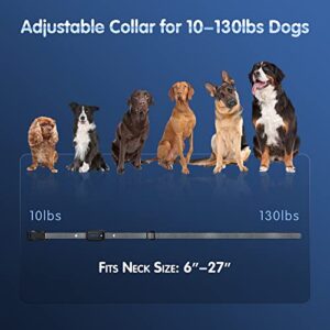 PATPET Dog Shock Collar 3000FT Electric Dog Training Collar with Remote Dog Clicker Include Rechargeable & IP67 Waterproof E Collar, Beep Vibration Shock Collar for Small Medium Large Dog (10-130lbs)