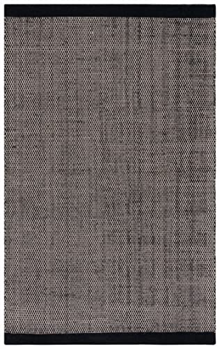 Safavieh Vermont Collection 4' x 6' Black VRM807Z Handmade Wool Entryway Living Room Foyer Bedroom Accent Rug