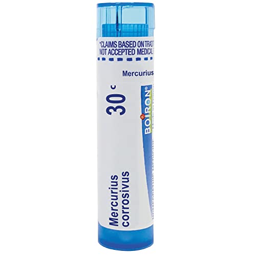 Boiron Mercurius Corrosivus 30C Md 80 Pellets for Sore Throat with Pain While swallowing