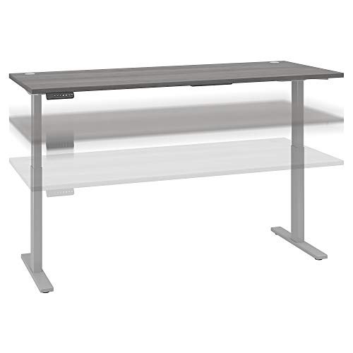 Bush Business Furniture Move 60 Series Height Adjustable Standing Desk, 72W x 30D, Platinum Gray with Cool Gray Metallic Base