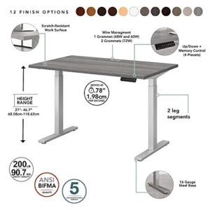 Bush Business Furniture Move 60 Series Height Adjustable Standing Desk, 72W x 30D, Platinum Gray with Cool Gray Metallic Base