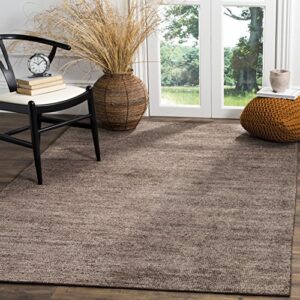 SAFAVIEH Stone Wash Collection 4' x 6' Charcoal STW615E Hand-Knotted Modern Viscose Area Rug
