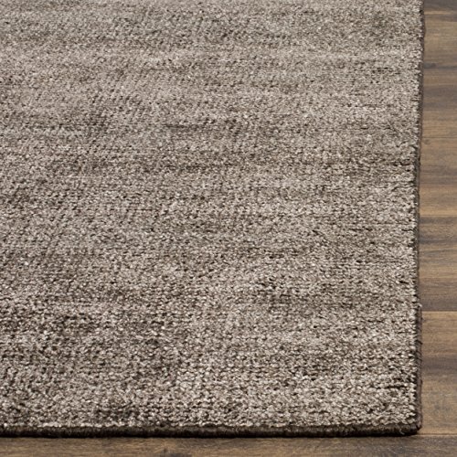 SAFAVIEH Stone Wash Collection 4' x 6' Charcoal STW615E Hand-Knotted Modern Viscose Area Rug