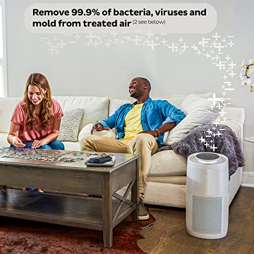 Instant HEPA Quiet Air Purifier, From the Makers of Instant Pot with Plasma Ion Technology for Rooms up to 1,940ft2, removes 99% of Dust, Smoke, Odors, Pollen & Pet Hair, for Bedrooms, Offices, Pearl