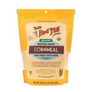 bob’s red mill organic cornmeal medium, 24 oz, 2 pk