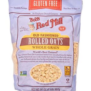 Bob's Red Mill Gluten Free Old Fashion Rolled Oats (32 Ounce, Pack of 2)