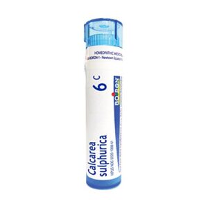 boiron calcarea sulphurica 6c, 80-pellet tube, homeopathic medicine for acne