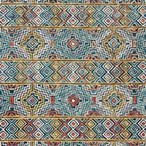 Safavieh Aspen Collection 9' x 12' Blue/Gold APN273M Handmade Boho Wool Area Rug