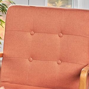 Christopher Knight Home Brayden Fabric Club Chair, Orange 28.25D x 25.25W x 31.25H in
