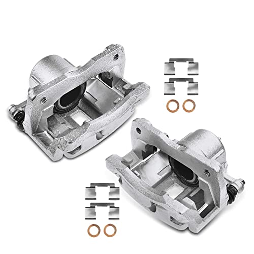 A-Premium Disc Brake Caliper Assembly with Bracket Compatible with Select Chrysler Models - PT Cruiser 2001-2010 - Front Driver and Passenger Side, 2-PC Set