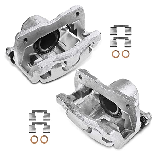 A-Premium Disc Brake Caliper Assembly with Bracket Compatible with Select Chrysler Models - PT Cruiser 2001-2010 - Front Driver and Passenger Side, 2-PC Set