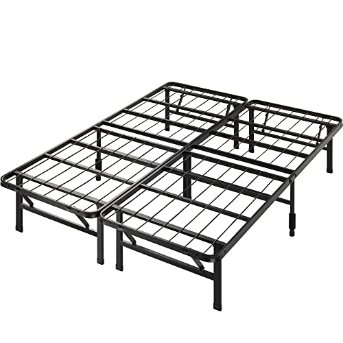 ZINUS SmartBase Tool-Free Assembly Mattress Foundation / 14 Inch Metal Platform Bed Frame / No Box Spring Needed / Sturdy Steel Frame / Underbed Storage, Full,Black