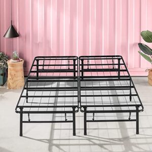 ZINUS SmartBase Tool-Free Assembly Mattress Foundation / 14 Inch Metal Platform Bed Frame / No Box Spring Needed / Sturdy Steel Frame / Underbed Storage, Full,Black