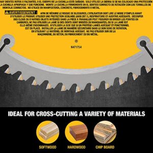 DEWALT 10-Inch Miter / Table Saw Blades, 60-Tooth Crosscutting & 32-Tooth General Purpose, Combo Pack (DW3106P5)