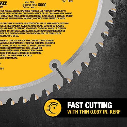 DEWALT 10-Inch Miter / Table Saw Blades, 60-Tooth Crosscutting & 32-Tooth General Purpose, Combo Pack (DW3106P5)