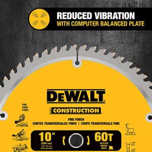 DEWALT 10-Inch Miter / Table Saw Blades, 60-Tooth Crosscutting & 32-Tooth General Purpose, Combo Pack (DW3106P5)