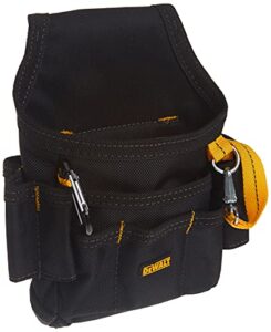 custom leathercraft dewalt dg5103 small durable maintenance and electrician’s pouch with pockets for tools, flashlight, keys, black