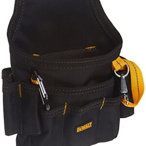 Custom Leathercraft DEWALT DG5103 Small Durable Maintenance and Electrician's Pouch with Pockets for Tools, Flashlight, Keys, Black