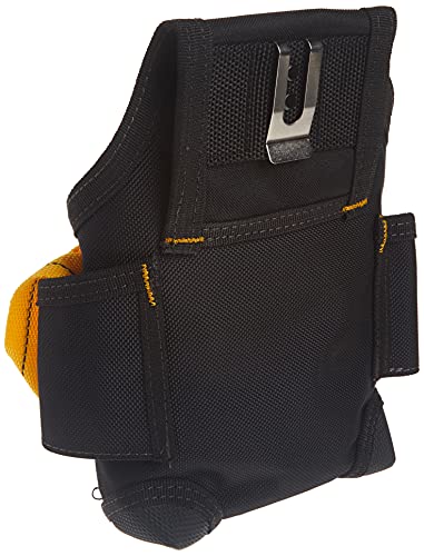 Custom Leathercraft DEWALT DG5103 Small Durable Maintenance and Electrician's Pouch with Pockets for Tools, Flashlight, Keys, Black