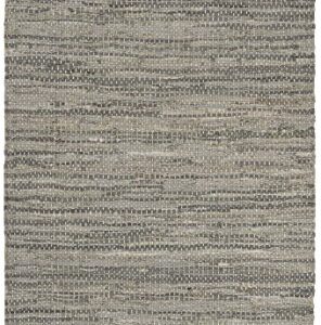 SAFAVIEH Vintage Leather Collection 2' x 3' Grey VTL105A Handmade Leather Accent Rug