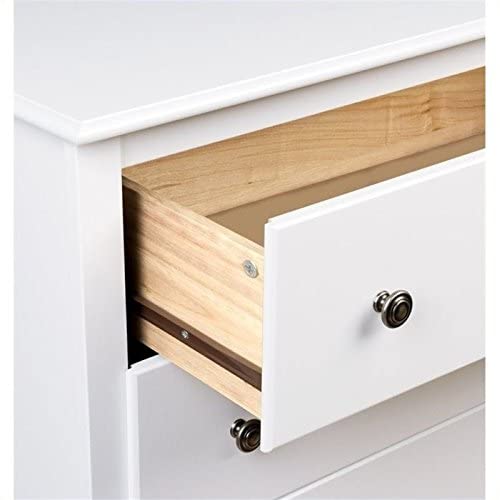 Prepac Monterey 6 Drawer Tall Chest For Bedroom, Dresser, 17.75" D x 23.25" W x 53" H, White