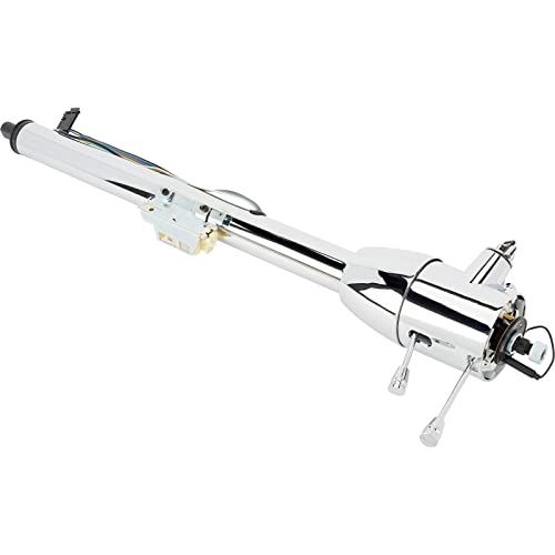 Universal Keyed GM Tilt Steering Column, Floor Shift, 28" Chrome