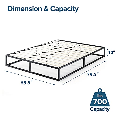 ZINUS Joseph Metal Platforma Bed Frame / Mattress Foundation / Wood Slat Support / No Box Spring Needed / Sturdy Steel Structure, Queen