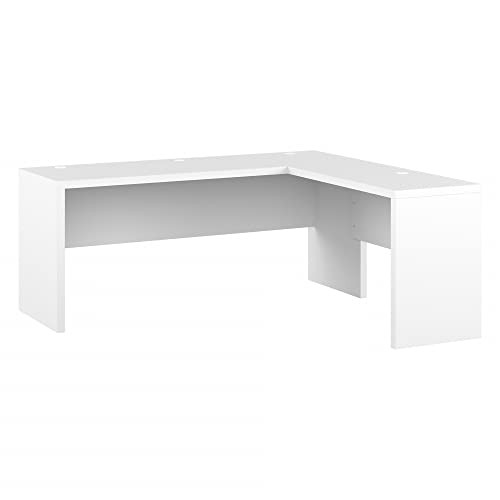 Bush Business Furniture Echo L Shaped Computer Desk, 72W, Pure White