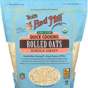 Bob's Red Mill Organic Quick Cooking Rolled Oats (32 Ounce, Pack of 2)