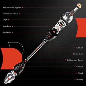 A-Premium CV Axle Shaft Assembly Compatible with Audi A4 2000 2001 2002, Manual Transmission, Front Left and Right