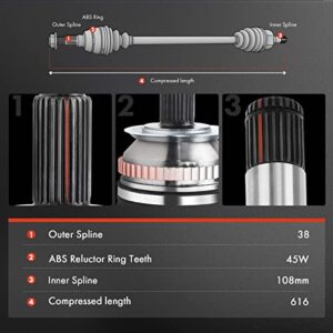 A-Premium CV Axle Shaft Assembly Compatible with Audi A4 2000 2001 2002, Manual Transmission, Front Left and Right