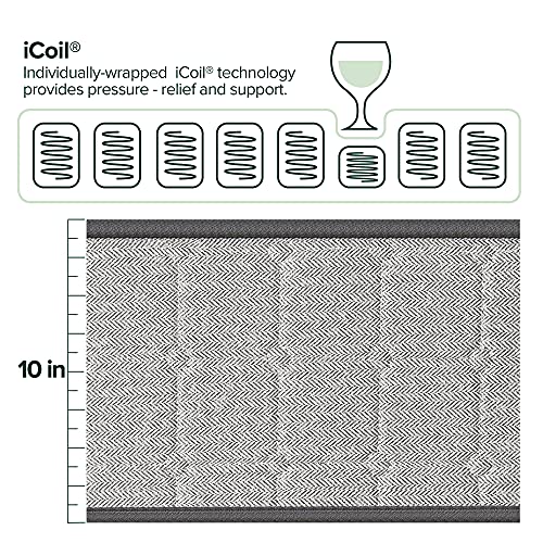 ZINUS 10 Inch Comfort Support Cooling Gel Hybrid Mattress / Tight Top Innerspring Mattress / Motion Isolating Pocket Springs / Mattress-in-a-Box, Twin