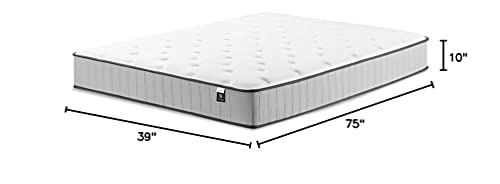 ZINUS 10 Inch Comfort Support Cooling Gel Hybrid Mattress / Tight Top Innerspring Mattress / Motion Isolating Pocket Springs / Mattress-in-a-Box, Twin