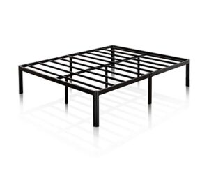 zinus van 16 inch metal platform bed frame / steel slat support / no box spring needed / easy assembly, king