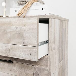 Signature Design by Ashley Neilsville Industrial 4 Drawer Chest of Drawers, Whitewash