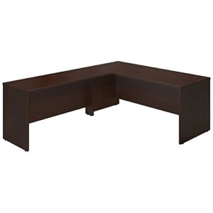 bush business furniture series c elite 72w x 30d desk shell with 60w return in mocha cherry