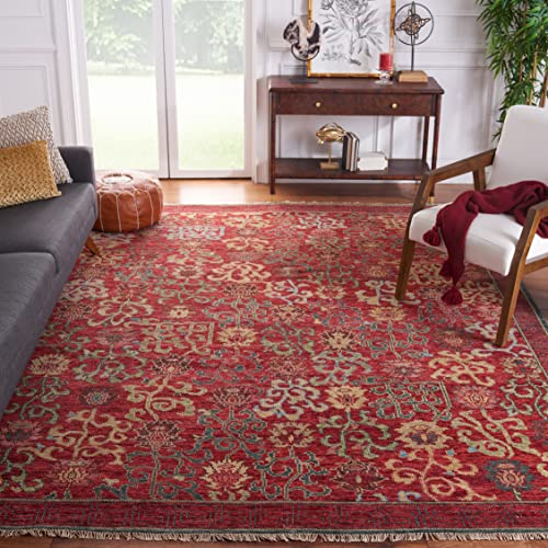 Safavieh Sultanabad Collection 8' x 10' Red/Ivory SUL1101Q Hand-Knotted Traditional Oriental Wool Area Rug